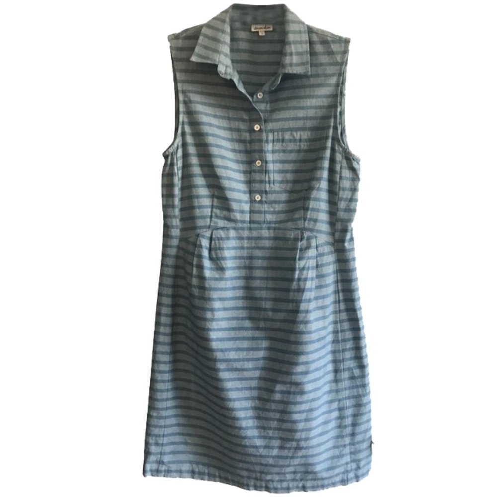 Steven Alan Blue Striped Shirtdress Casual Dress